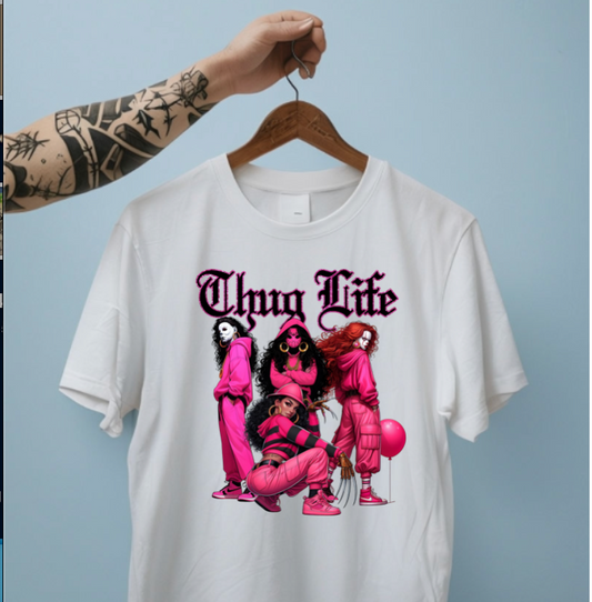 Halloween Pink Thug Life T-shirt