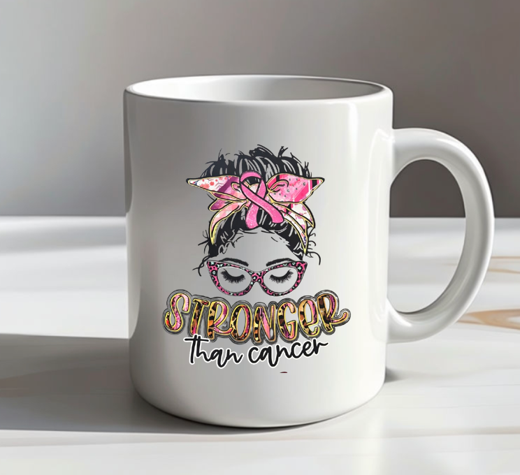mug, breast cancer awareness