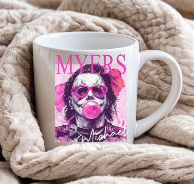 Pink Halloween mug